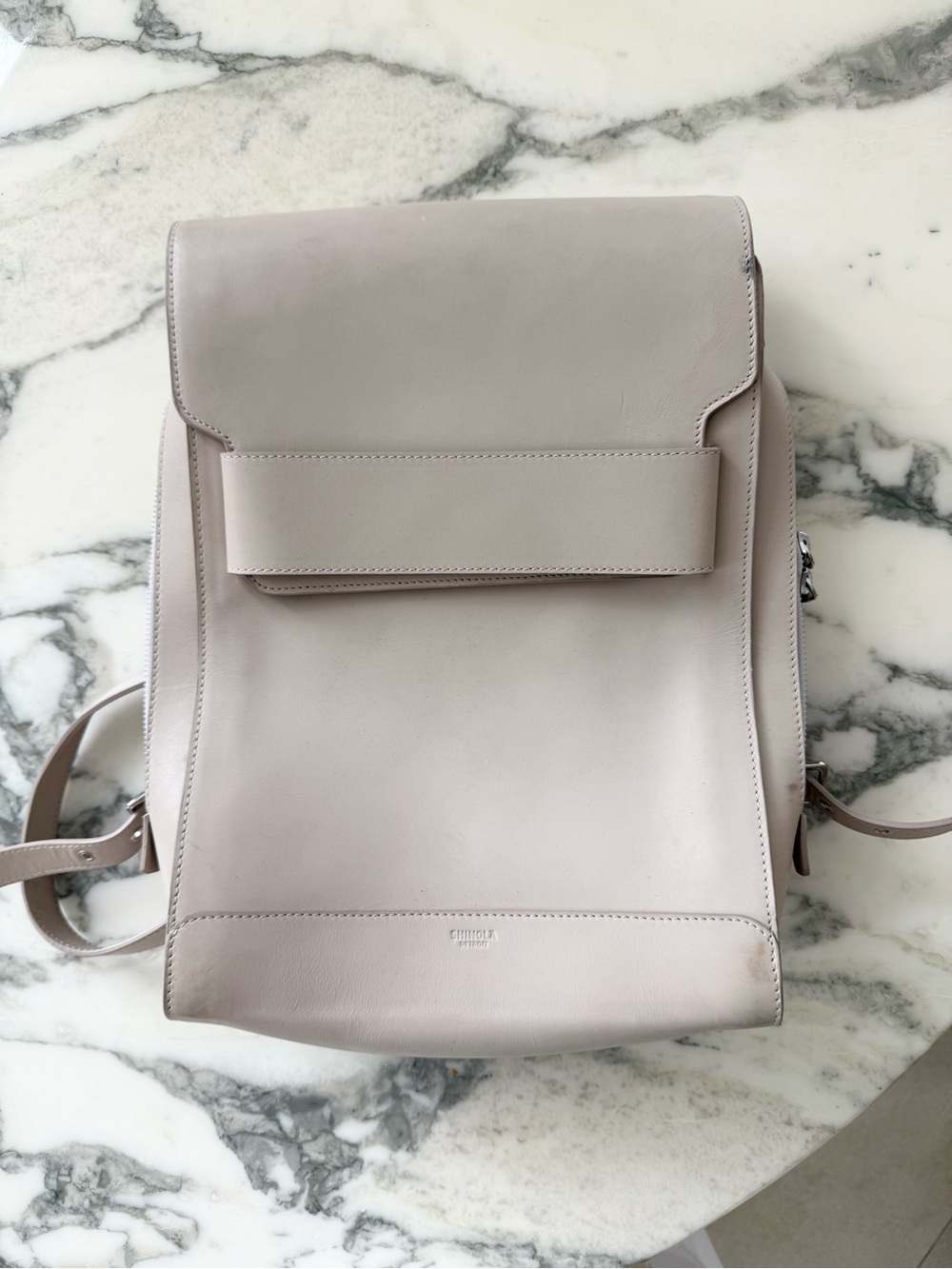 Shinola Detroit Leather Backpack Taupe Made in USA